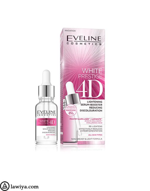 سرم روشن کننده صورت اولاین وایت پرستیژ 4D اصل فرانسه | eveline white prestige 4D serum