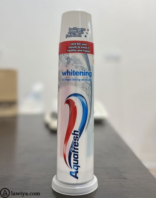 خمیر دندان پمپی سفید کننده آکوا فرش اصل انگلیس 100میل - Aquafresh Whitening Toothpaste Pump 100ml