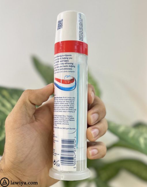 خمیر دندان پمپی سفید کننده آکوا فرش اصل انگلیس 100میل - Aquafresh Whitening Toothpaste Pump 100ml