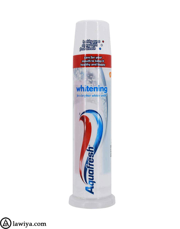 خمیر دندان پمپی سفید کننده آکوا فرش اصل انگلیس 100میل - Aquafresh Whitening Toothpaste Pump 100ml