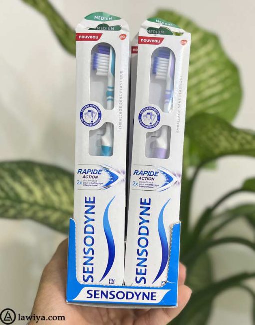 مسواک سنسوداین Rapid Action مدل متوسط اصل انگلیس - Sensodyne Rapid Action Toothbrush Medium