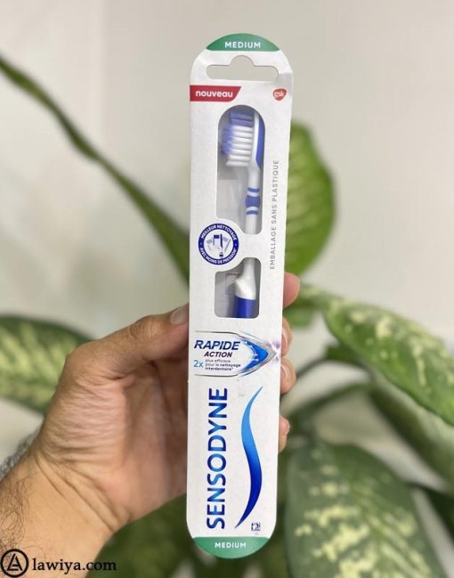 مسواک سنسوداین Rapid Action مدل متوسط اصل انگلیس - Sensodyne Rapid Action Toothbrush Medium