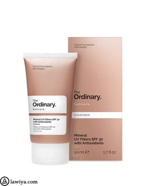 کرم ضد آفتاب اوردینری مینرال spf 30 حاوی آنتی اکسیدان اصل کانادا - The Ordinary Suncare Mineral UV Filters SPF 30 with Antioxidants 50ml