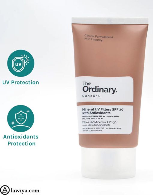 کرم ضد آفتاب اوردینری مینرال spf 30 حاوی آنتی اکسیدان اصل کانادا - The Ordinary Suncare Mineral UV Filters SPF 30 with Antioxidants 50ml