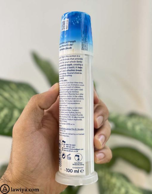 خمیر دندان پمپی آکوافرش سه کاره اصل انگلیس 100 میل - aquafresh fresh and minty toothpaste pump 100ml