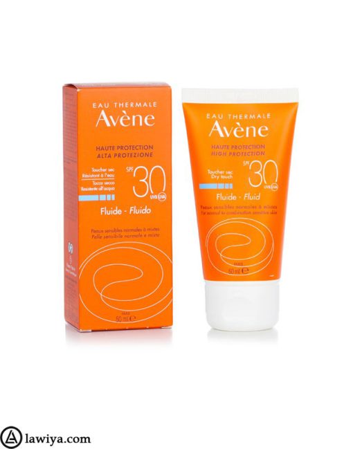 کرم ضدآفتاب فلوئید 30 spf اون برای پوست خشک اصل فرانسه| eau thermale avene spf30 fluid dry touch