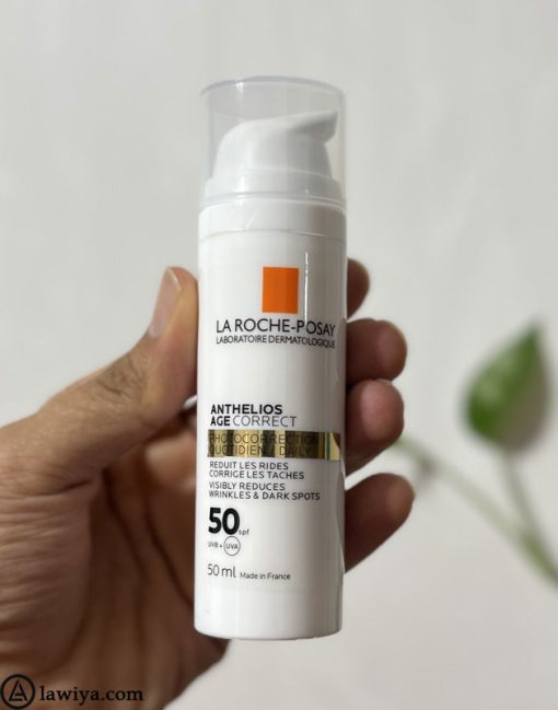 کرم ضد پیری لاروش پوزای کرم ضد پیری آنتلیوس ایج کارکت اصل فرانسه la roche-posay anthelios age correct spf 50 50 ml