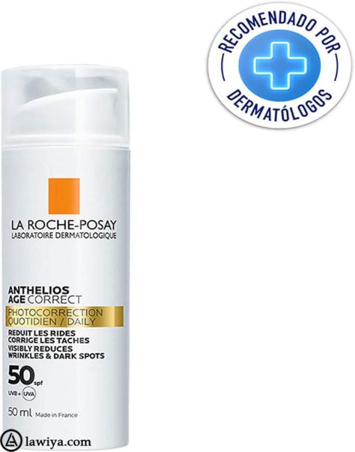 کرم ضد پیری لاروش پوزای کرم ضد پیری آنتلیوس ایج کارکت اصل فرانسه la roche-posay anthelios age correct spf 50 50 ml