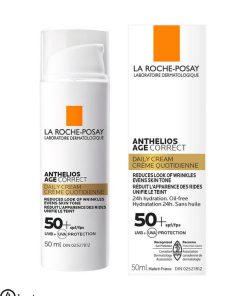 کرم ضد پیری لاروش پوزای کرم ضد پیری آنتلیوس ایج کارکت اصل فرانسه la roche-posay anthelios age correct spf 50 50 ml