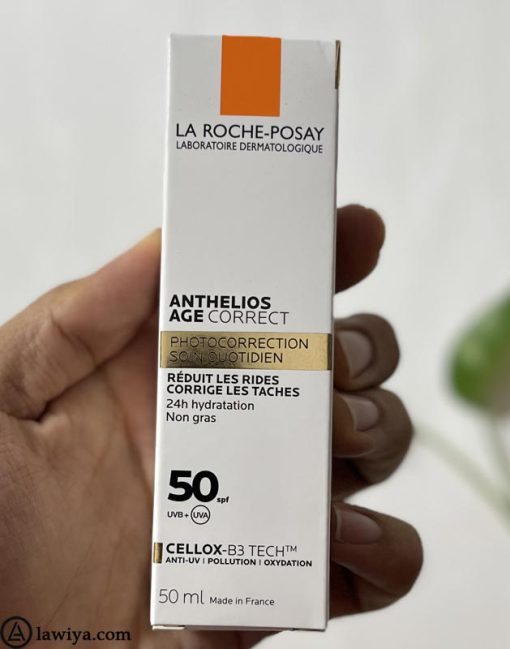 کرم ضد پیری لاروش پوزای کرم ضد پیری آنتلیوس ایج کارکت اصل فرانسه la roche-posay anthelios age correct spf 50 50 ml