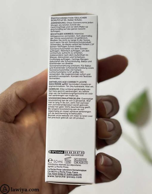 کرم ضد پیری لاروش پوزای کرم ضد پیری آنتلیوس ایج کارکت اصل فرانسه la roche-posay anthelios age correct spf 50 50 ml