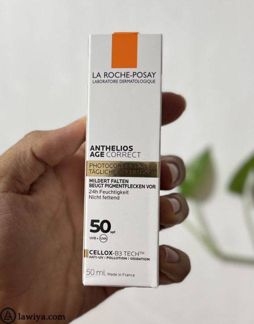 کرم ضد پیری لاروش پوزای کرم ضد پیری آنتلیوس ایج کارکت اصل فرانسه la roche-posay anthelios age correct spf 50 50 ml