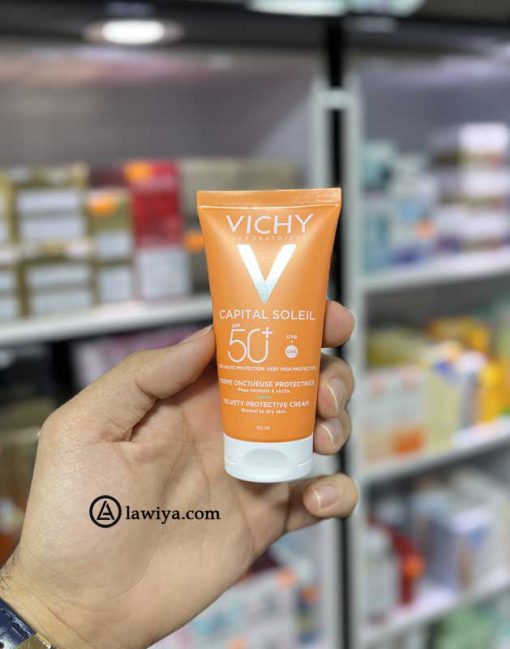 کرم ضد آفتاب و ضد چروک کپیتال سولیل ویشی 50+ اصل فرانسه | vichy capital soleil spf +50