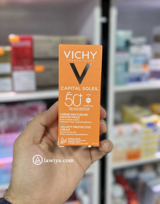 کرم ضد آفتاب و ضد چروک کپیتال سولیل ویشی 50+ اصل فرانسه | vichy capital soleil spf +50