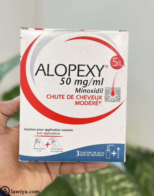 محلول ماینوکسیدیل 5 درصد خارجی آلوپکسی پیر فابره اصل فرانسه - Alopexy 5% Minoxidil Solution spray 3x60ML