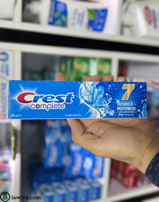 خمیر دندان کرست هفت یخی 100 میل اصل آلمان - CREST Toothpaste Complete 7+ Mouthwash 100 ml