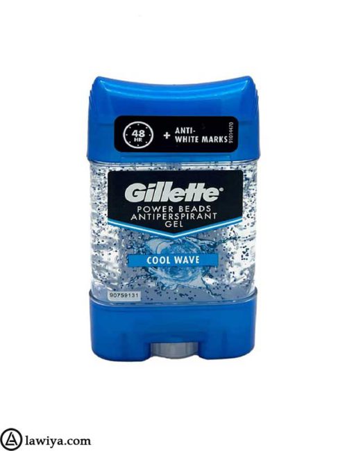 ژل شفاف ضد تعریق ژیلت مدل cool wave اصل آلمان مدل gillette power beads antiperspirant gel-75ml