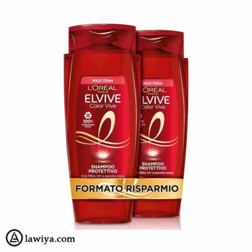 شامپو ضدریزش وتقویت کننده لورآل700میل اصل فرانسه - l'oreal paris elvive color vive shampoo protettivo