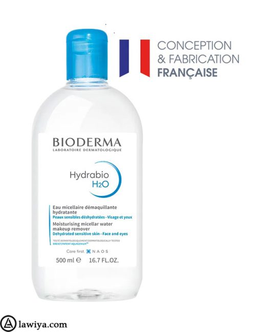 محلول پاک کننده آرایش بایودرما اصل فرانسه - Bioderma Hydrabio H2O Solution Micellaire 500ml