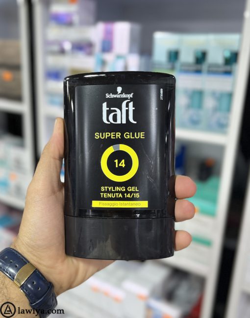 ژل حالت دهنده موی تافت اصل ایتالیا مدل سوپر گلو 14 | Schwarzkopf Taft Power Hair Gel Tube 300 ml