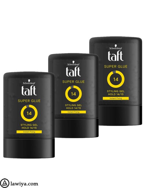 ژل حالت دهنده موی تافت اصل ایتالیا مدل سوپر گلو 14 | Schwarzkopf Taft Power Hair Gel Tube 300 ml