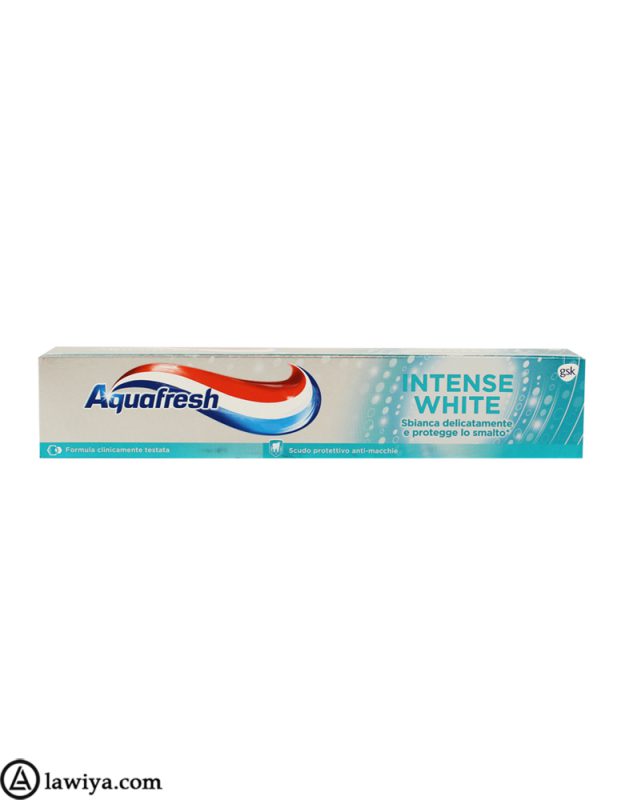 خمیر دندان سفیدکننده آکوافرش Aquafresh intense white اصل انگلیس 75میل  aquafresh-intense-white