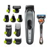 ست ماشین اصلاح موی صورت و بدن براون اصل - Braun Hair Clippers for Men, MGK5544 10-in-1