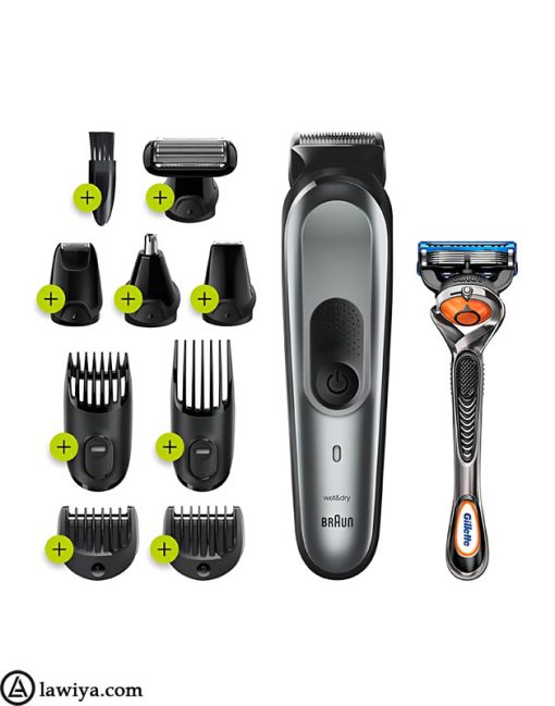 ست ماشین اصلاح موی صورت و بدن براون اصل - Braun Hair Clippers for Men, MGK5544 10-in-1