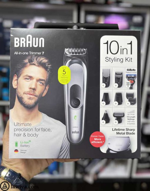 ست ماشین اصلاح موی صورت و بدن براون اصل - Braun Hair Clippers for Men, MGK5544 10-in-1