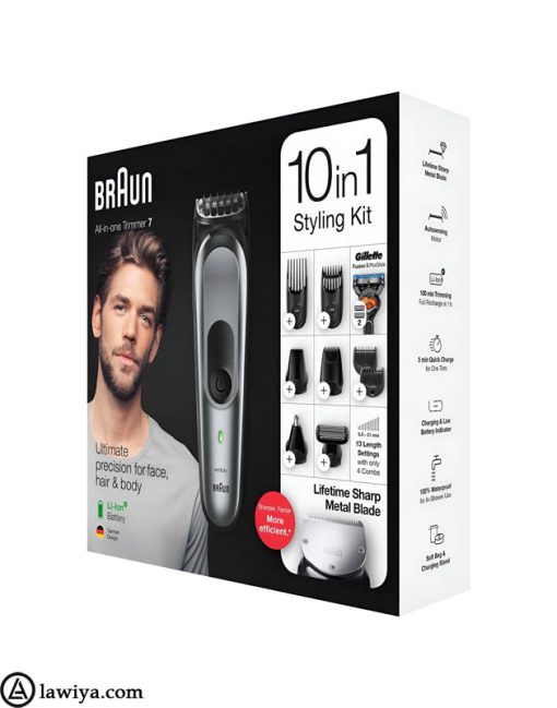 ست ماشین اصلاح موی صورت و بدن براون اصل - Braun Hair Clippers for Men, MGK5544 10-in-1