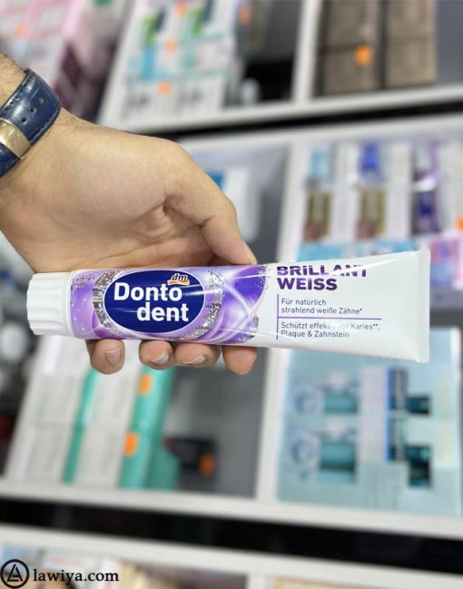 خمیر دندان سفید کننده دنتودنت مدل برلیانت ویس اصل آلمان - Dontodent Brilliant Weiss toothpaste 125ml