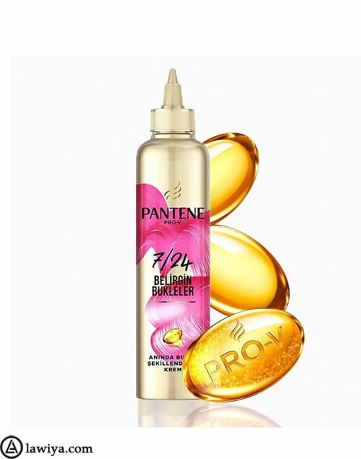 کرم موج دهنده مو پنتن اصل آلمان آبرسانی و حالت دهنده مخصوص مو فر | Pantene 7/24 Saç Bakım Kremi Anında Bukle Şekillendirici, 300 ml