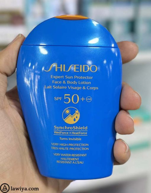 کرم ضد آفتاب صورت بدن شیسیدو مدل Expert با SPF50 اصل فرانسه - Shiseido Expert Sun Protector Lotion with SPF50+ 150 ml