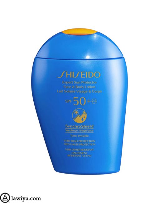 کرم ضد آفتاب صورت بدن شیسیدو مدل Expert با SPF50 اصل فرانسه - Shiseido Expert Sun Protector Lotion with SPF50+ 150 ml