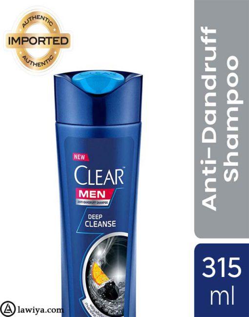 شامپو زغال و پرتقال کلیر مردانه 315 میل اصل - CLEAR Men Deep Cleanse Anti-dandruff Shampoo 315 ML