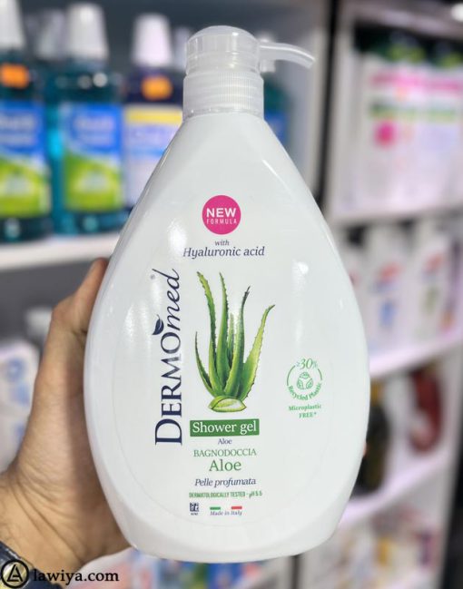 شامپو بدن آلوئه ورا درمومد 1000 میل اصل ایتالیا - Dermomed Bath & Shower Gel Aloe