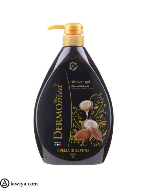 شامپو بدن درمومد حاوی روغن آرگان اصل ایتالیا - Dermomed Bath & Shower Gel Argan Oil 1000ml