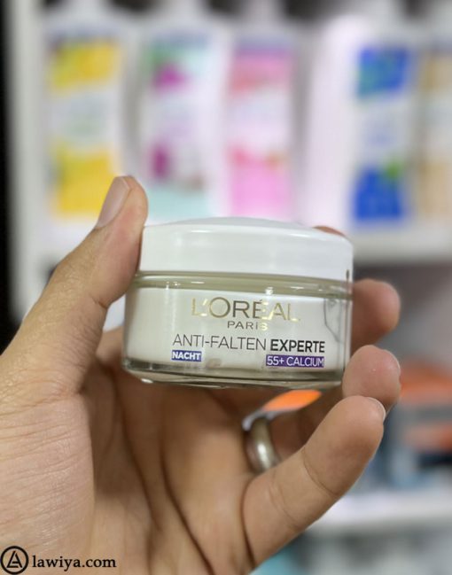 کرم شب ضد چروک لورال بالای 55 سال مدلanti-falten اصل آلمان حجم 50میل|LOREAL anti falten experte +55 cream