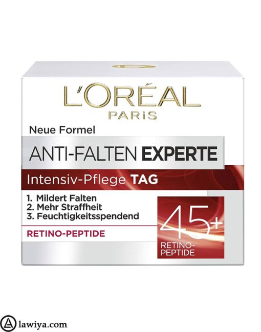 کرم ضد چروک و آبرسان لورال بالای 45 سال اصل آلمان حجم 50 میل|Loreal Paris Cream anti falten+45