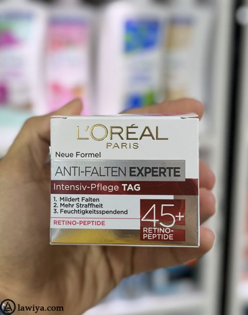 کرم ضد چروک و آبرسان لورال بالای 45 سال اصل آلمان حجم 50 میل|Loreal Paris Cream anti falten+45