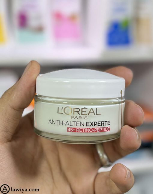 کرم ضد چروک و آبرسان لورال بالای 45 سال اصل آلمان حجم 50 میل|Loreal Paris Cream anti falten+45