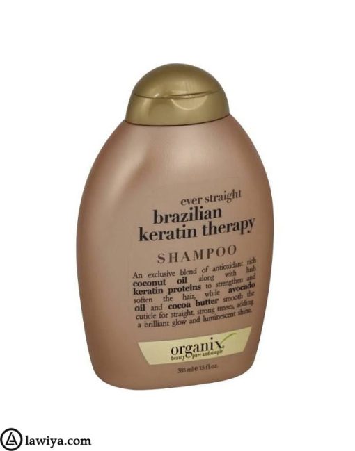 شامپو کراتین برزیلی او جی ایکس OGX حجم 385 میل|OGX Brazilian Keratin Smooth Shampoo