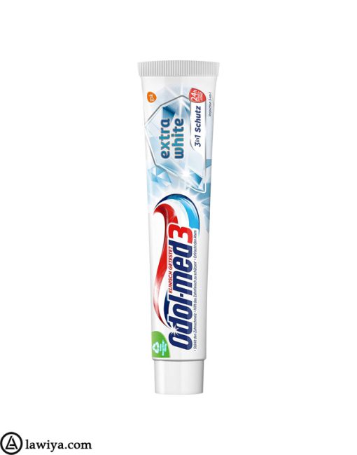 خمیر دندان اودول مد 3 اکسترا وایت اصل انگلیس - Odol-med3 Extra White Toothpaste 75 ml