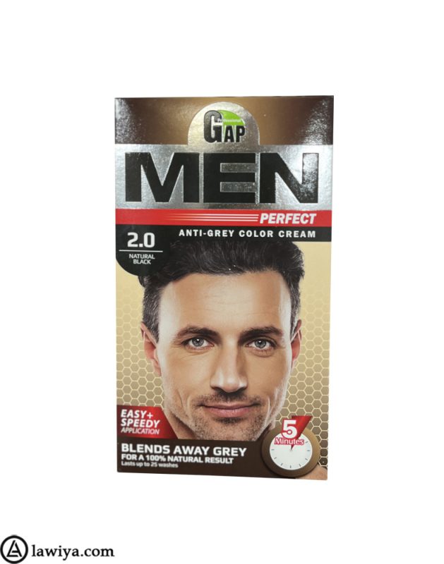 کیت رنگ موی مردانه گپ من پرفکت اصل انگلیس 50 میلی لیتر | Gap Men Perfect Anti-Grey Hair Color Cream