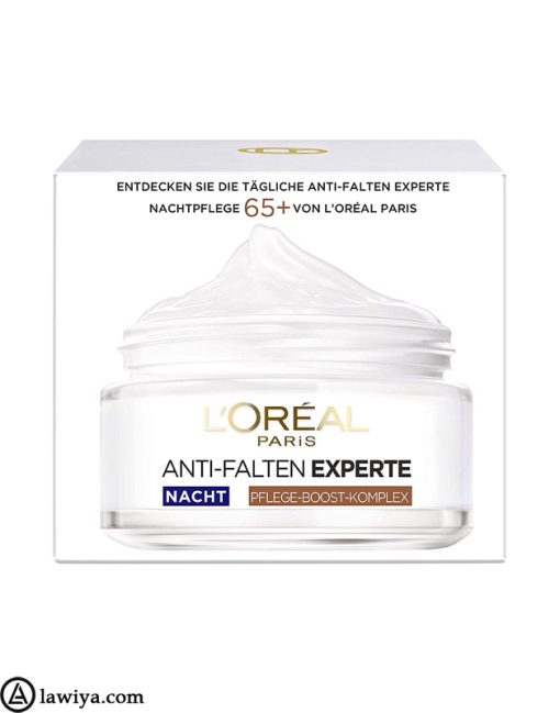 کرم شب ضد چروک اکسپرت +65 لورال اصل فرانسه - L'ORÉAL PARiS Anti Falten Nachtcreme Experte 65+, 50 ml