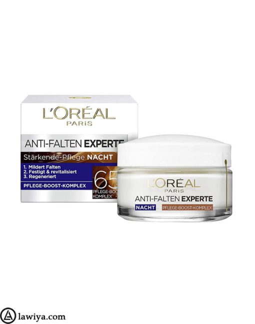 کرم شب ضد چروک اکسپرت +65 لورال اصل فرانسه - L'ORÉAL PARiS Anti Falten Nachtcreme Experte 65+, 50 ml