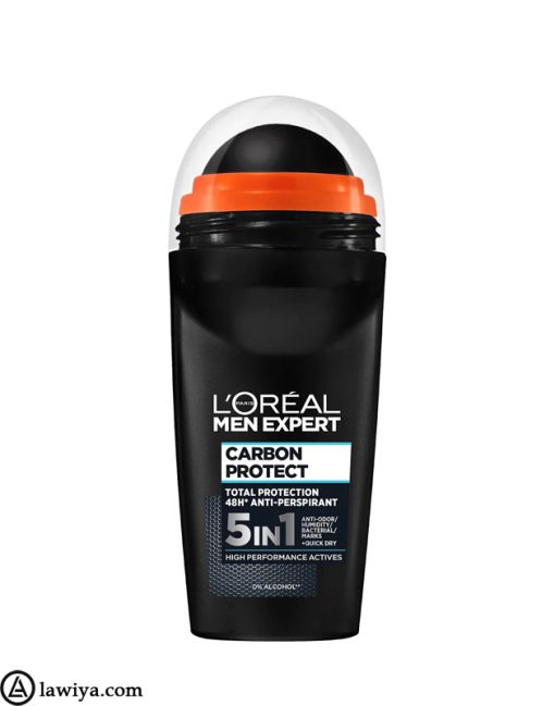 دئودورانت رولی کربن پروتکت لورال اصل فرانسه | L'Oreal Men Expert Roll-On Carbon Protect Deodorant 50Ml