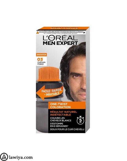 رنگ مو فوری مردانه لورال سری ONE TWIST اصل فرانسه بدون آمونیاک | L'Oréal Paris Men Expert one twist coloration