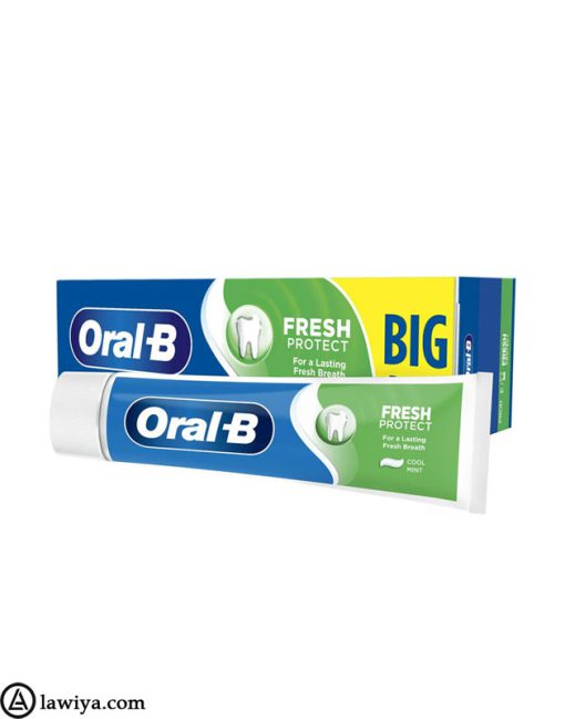 خمر دندان اورال بی فرش پروتکت اصل آلمان 100 میل تقویت مینای دندان و ضد پوسیدگی | Oral -B Fresh Protect Cool Mint Toothpaste