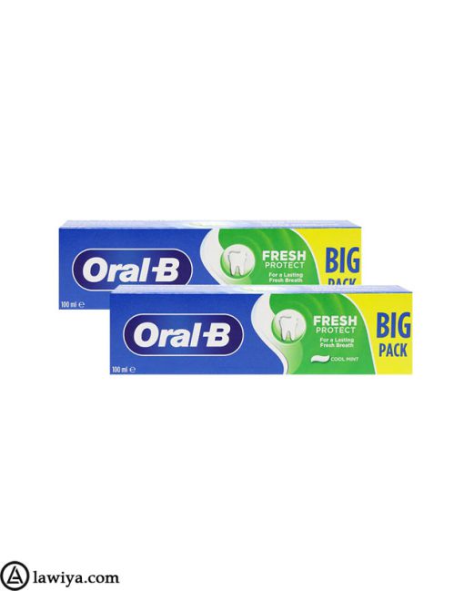 خمر دندان اورال بی فرش پروتکت اصل آلمان 100 میل تقویت مینای دندان و ضد پوسیدگی | Oral -B Fresh Protect Cool Mint Toothpaste